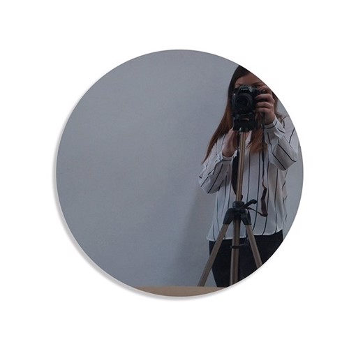 Miroir rond polie inoxydable